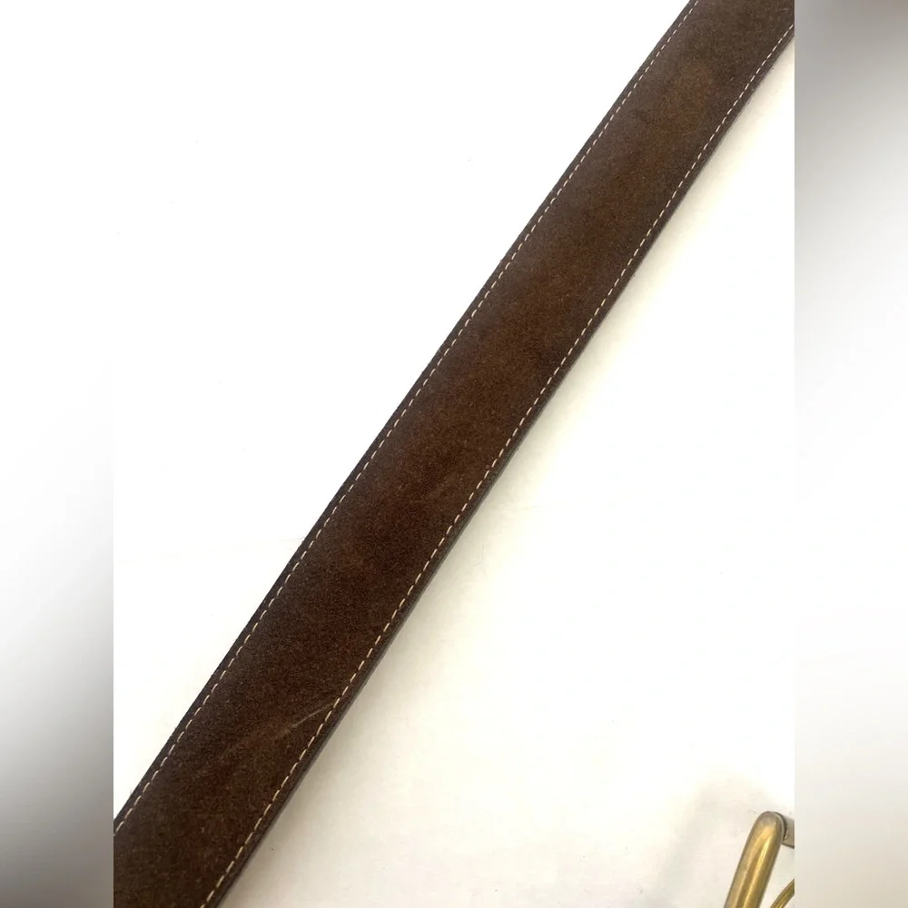 Orvis Men's Brown Suede Leather Trouser Belt
